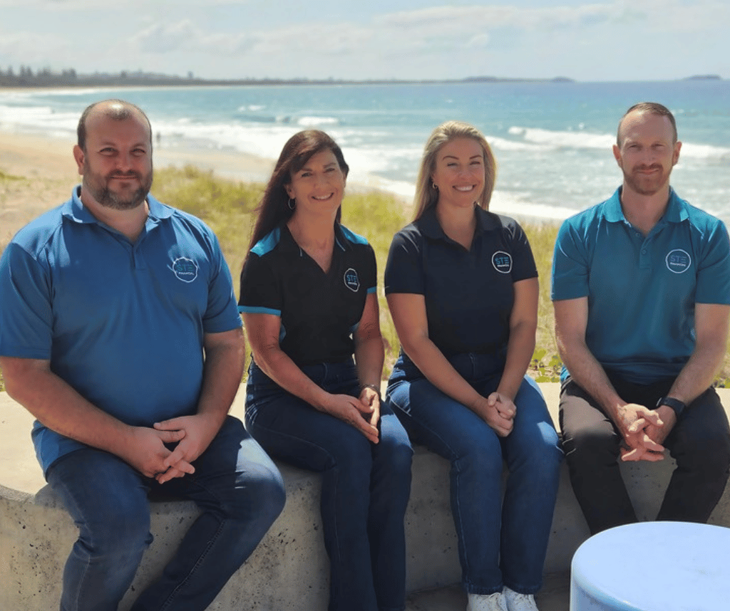 The STE Financial team at Kingscliff beach